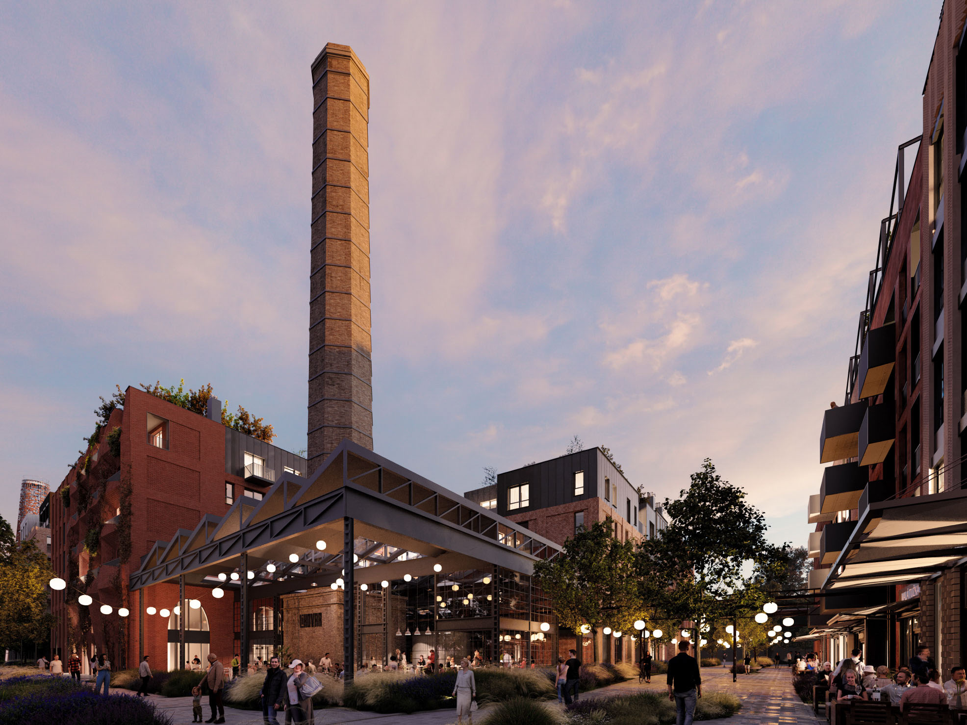 lihovar-chimney-courtyard-evening-exterior